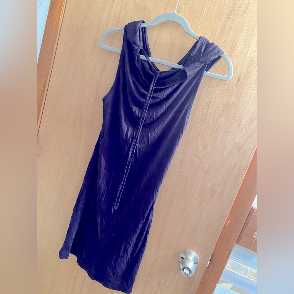 French Connection drape dress in Almost Midnight